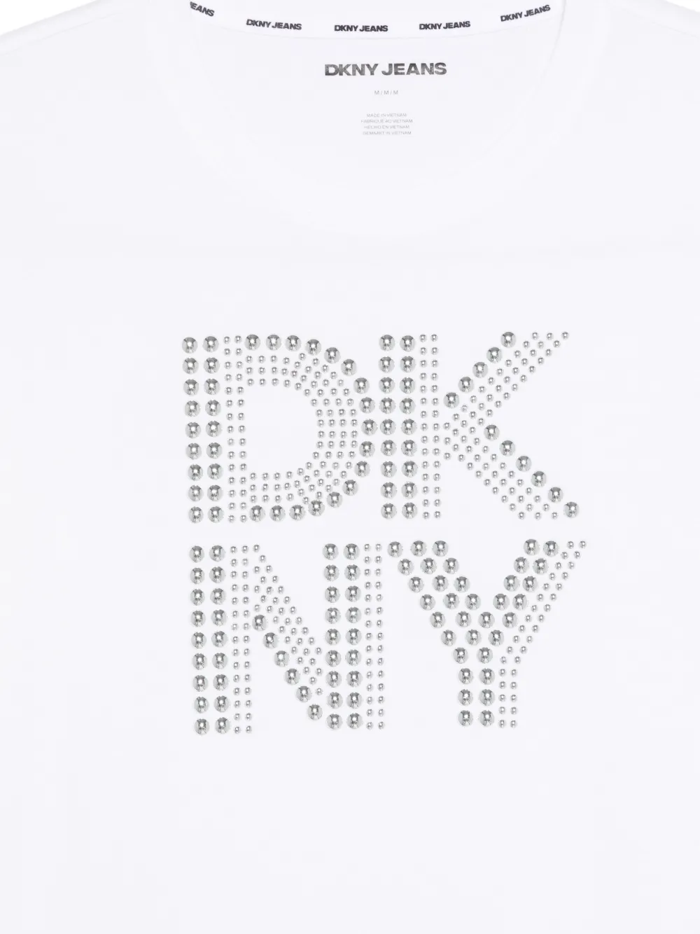 DKNY T-shirt verfraaid met kristallen Wit