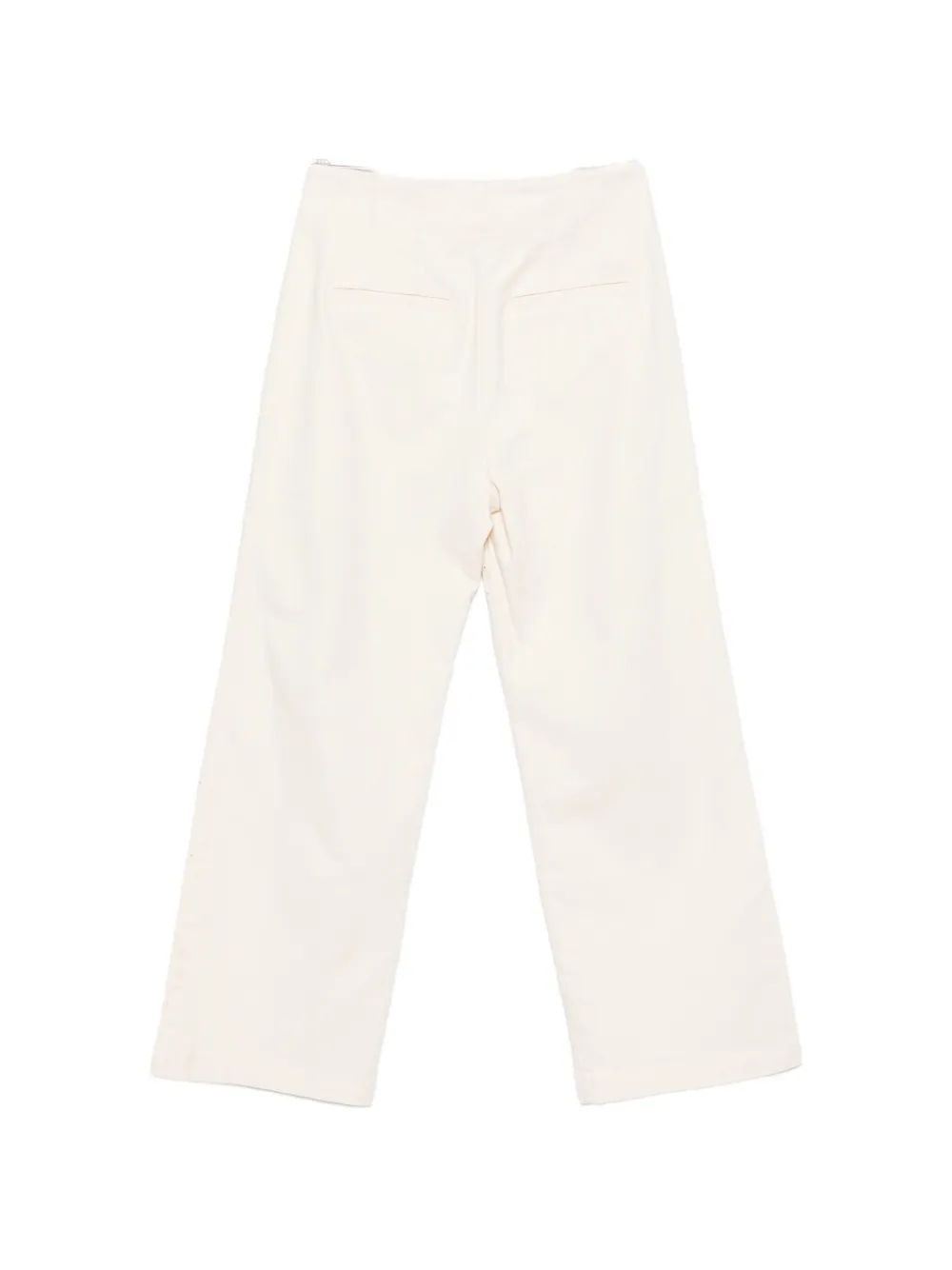 DKNY Broderie anglaise jeans met wijde pijpen Beige