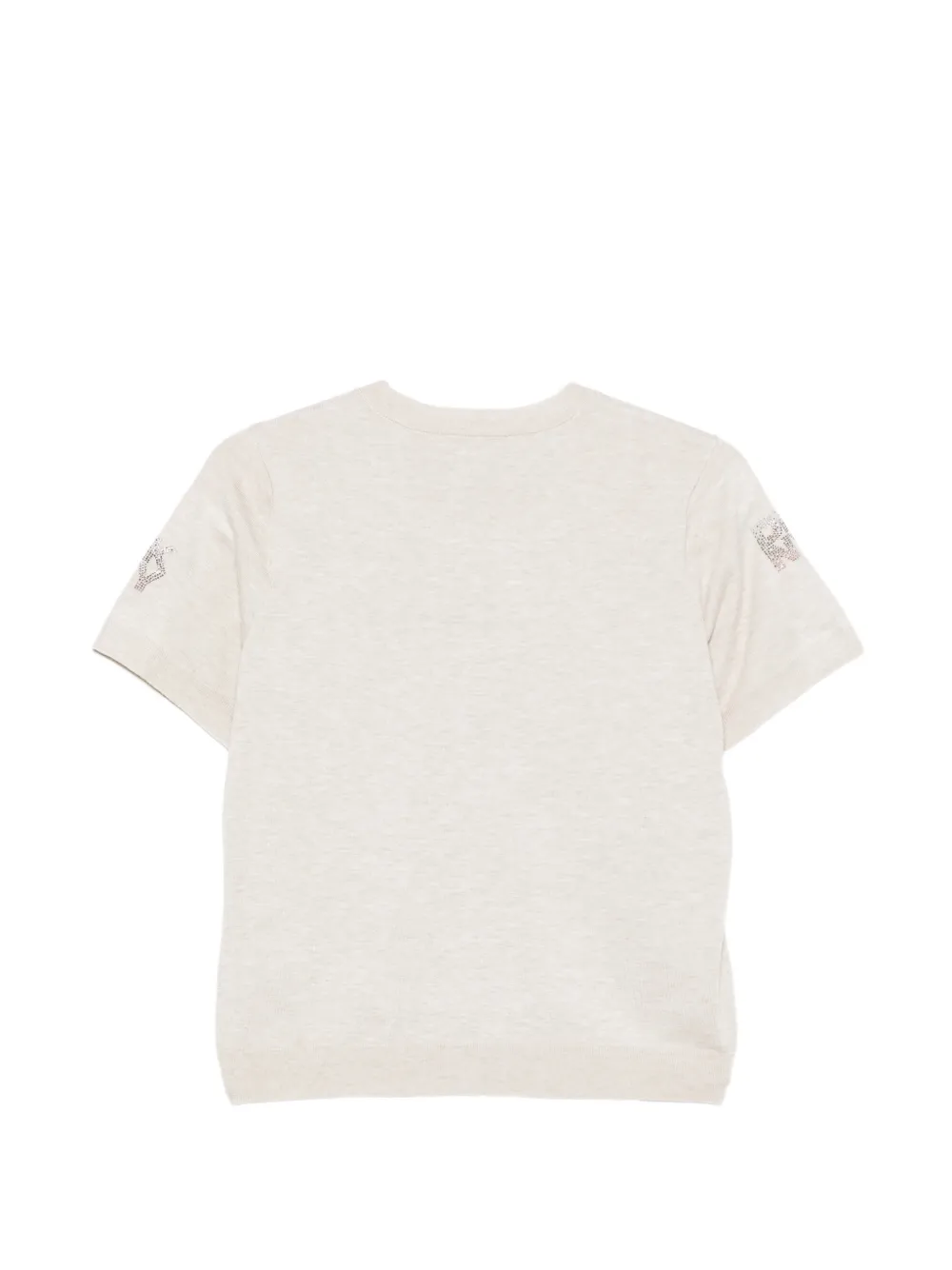 DKNY Trui verfraaid met logo en korte mouwen Beige