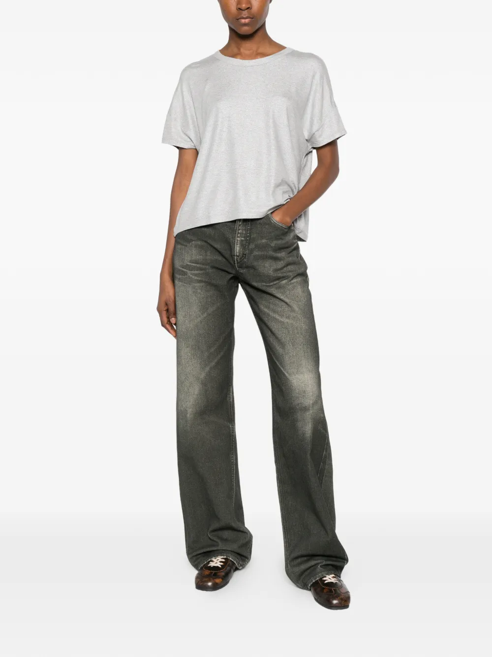 Majestic Filatures T-shirt met ronde hals Grijs