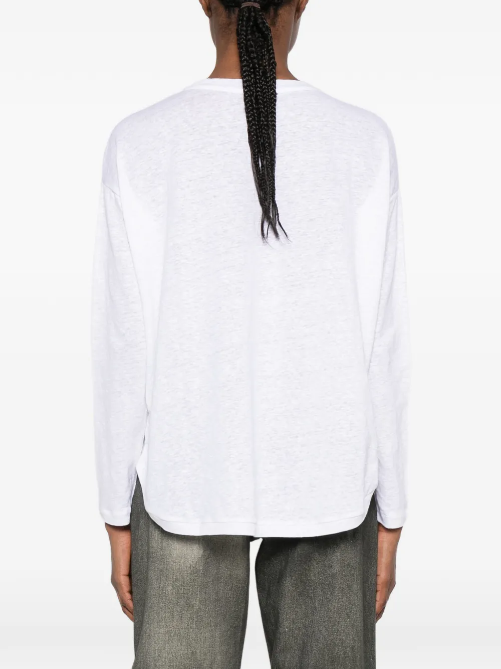 Majestic Filatures T-shirt met gewelfde afwerking Wit