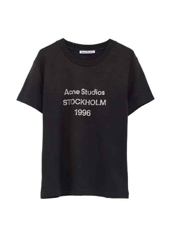 Acne Studios logo-print T-shirt | Black | FARFETCH ZA