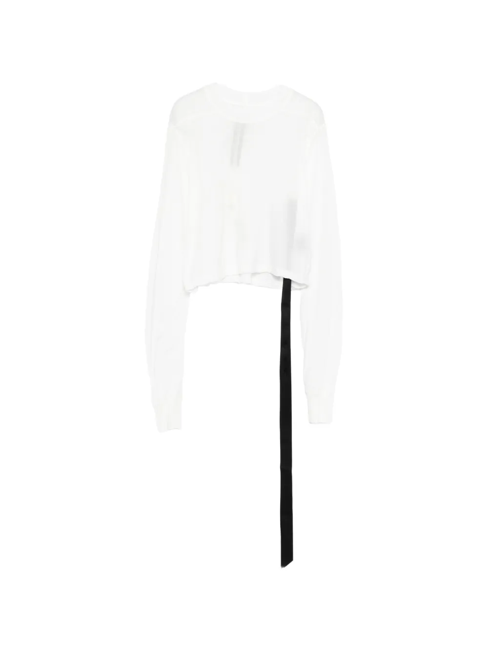 Rick Owens DRKSHDW ribbon-detail T-shirt - Bianco