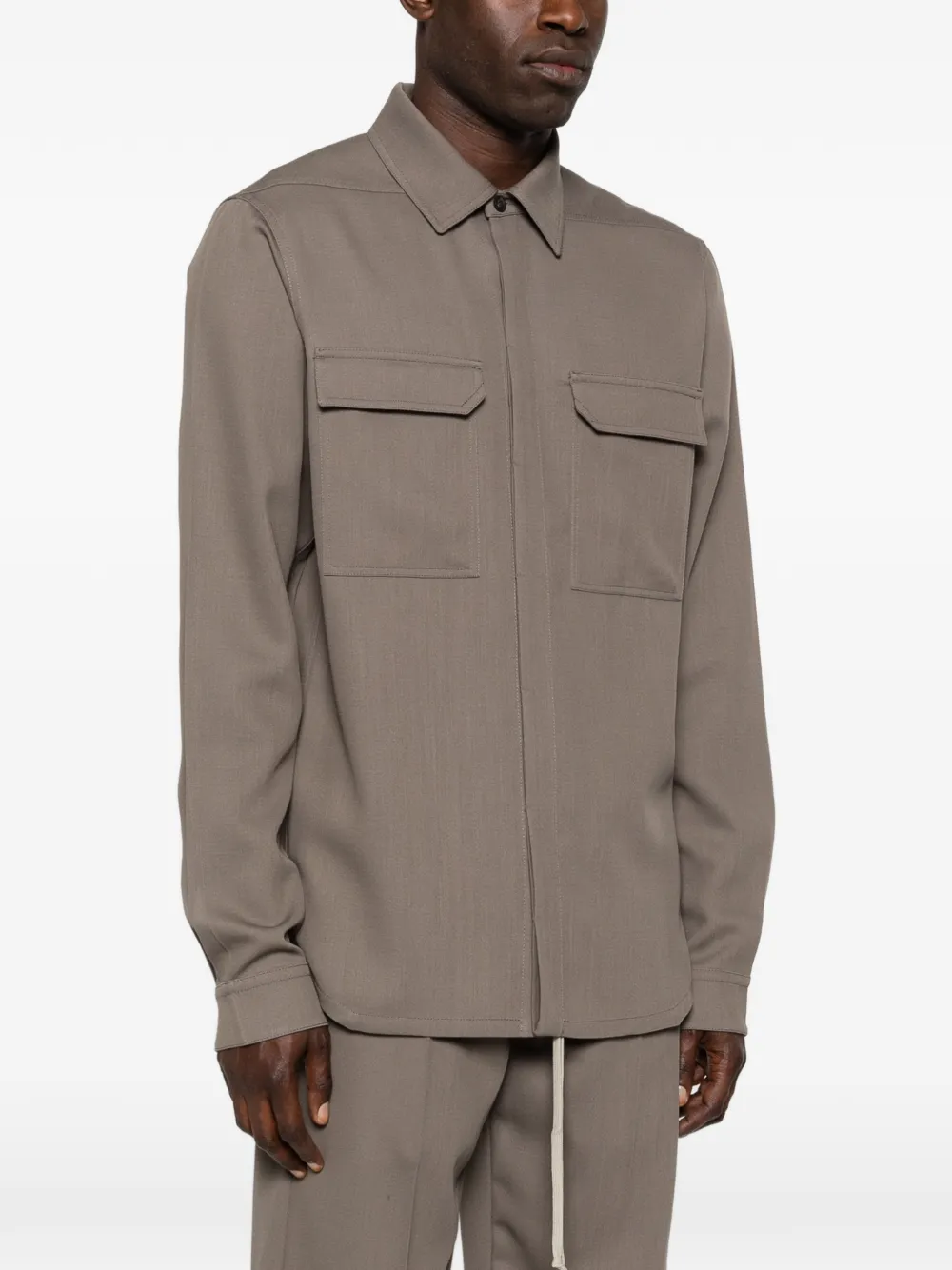  Rick Owens Pocket Shirt - Grey 