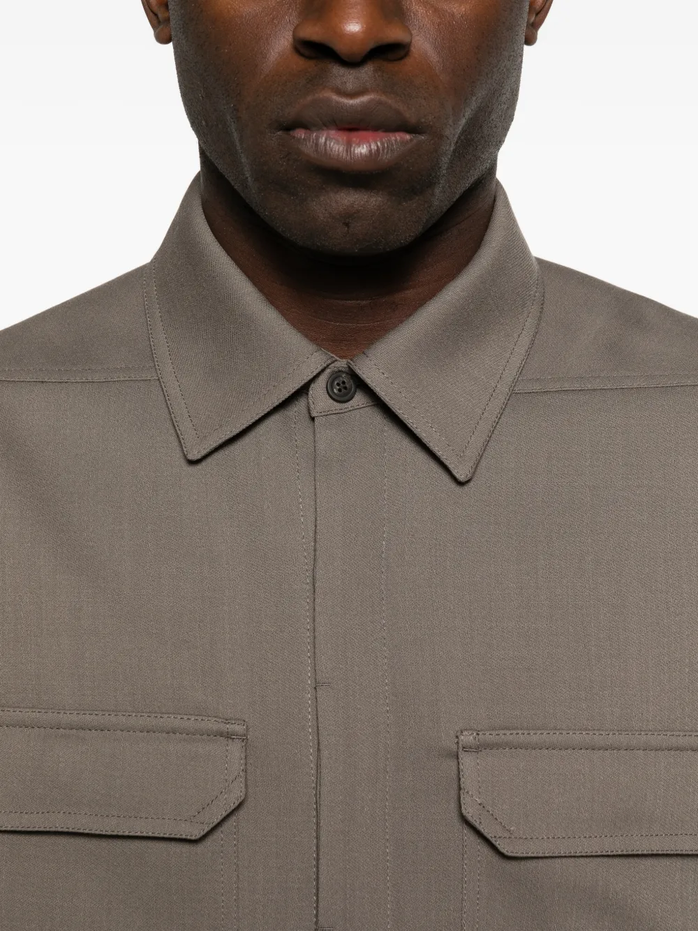 Rick Owens Overhemd met zak Grijs