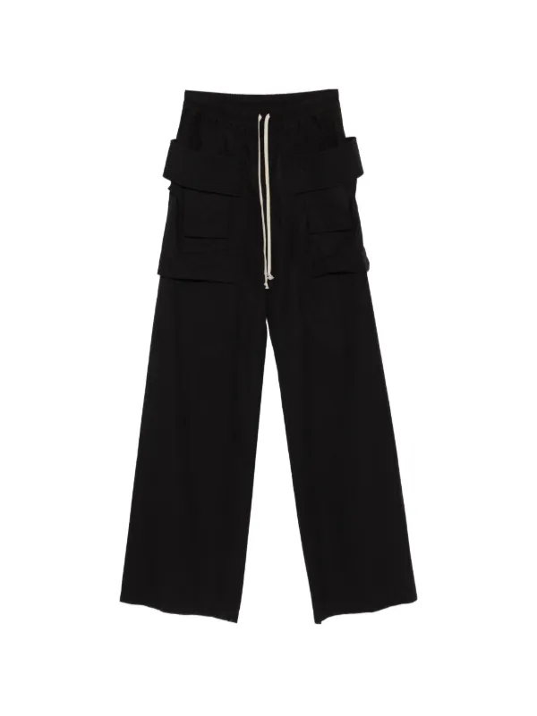 Rick Owens DRKSHDW ドローストリング コットンパンツ | ブラック