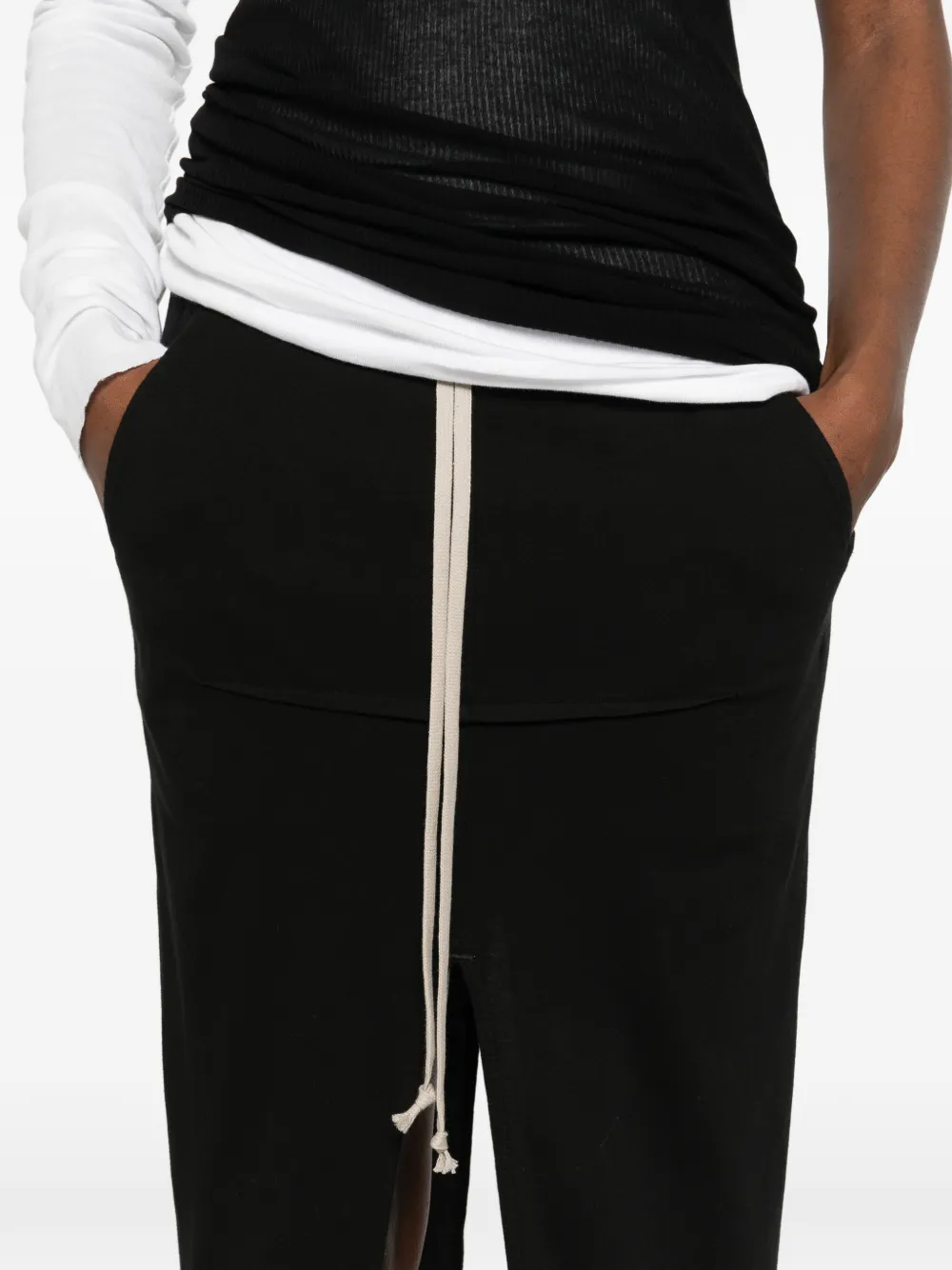 Rick Owens DRKSHDW Maxi-rok met split Zwart