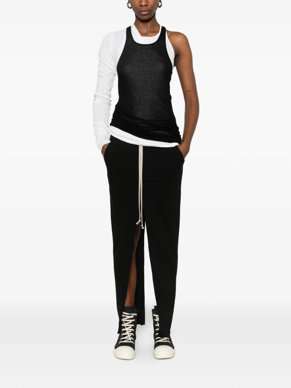  Rick Owens Drkshdw Sliced Pillar Maxi Skirt - Black 