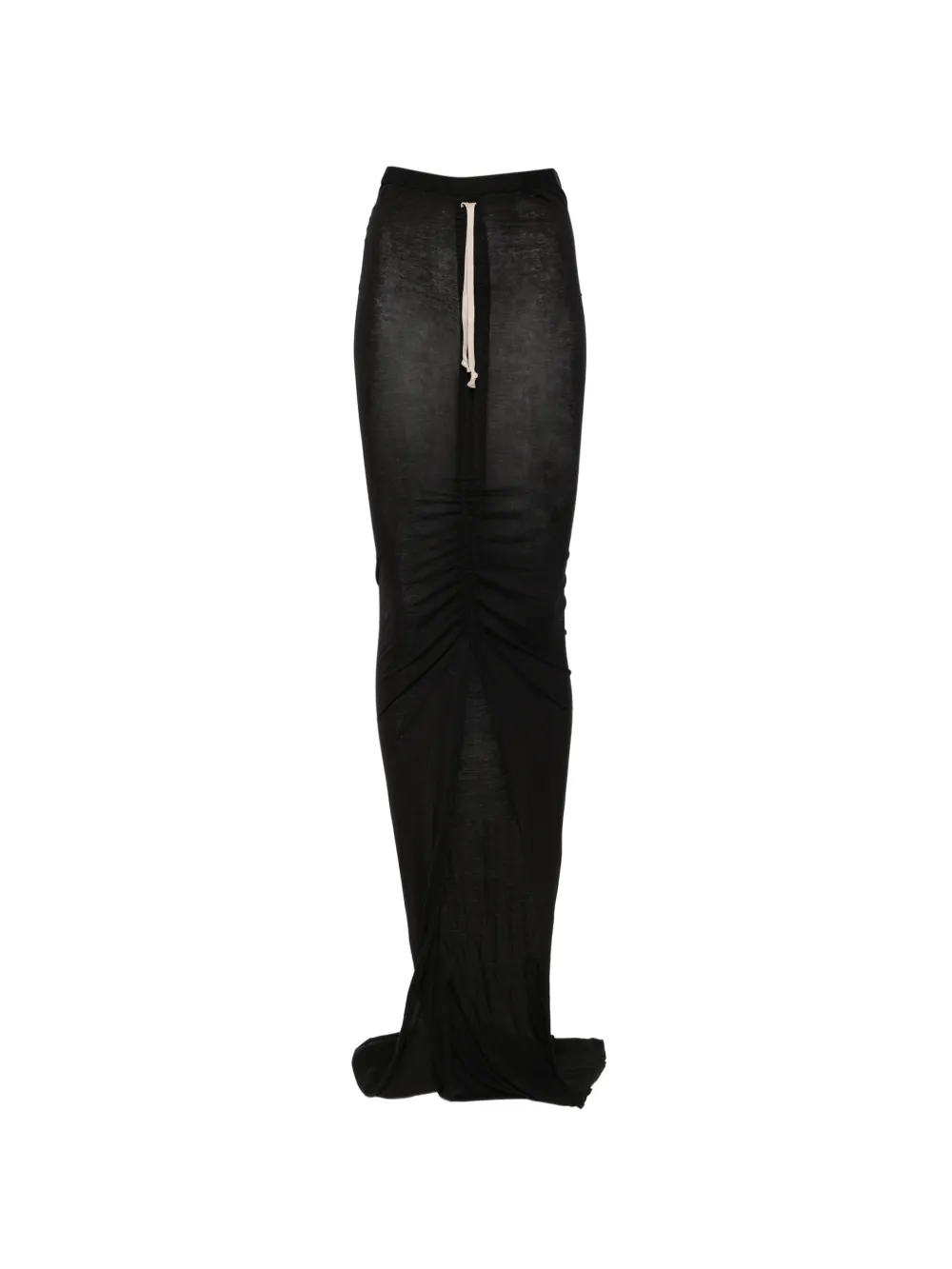 Rick Owens DRKSHDW Edfu drawstring slit skirt - Nero