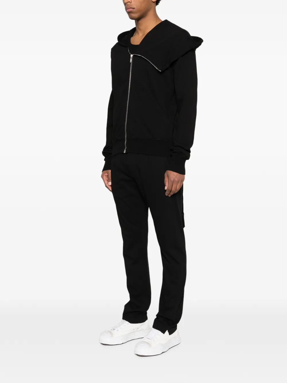 Rick Owens DRKSHDW Temple Mountain Hoodie In Black Compact Heavy