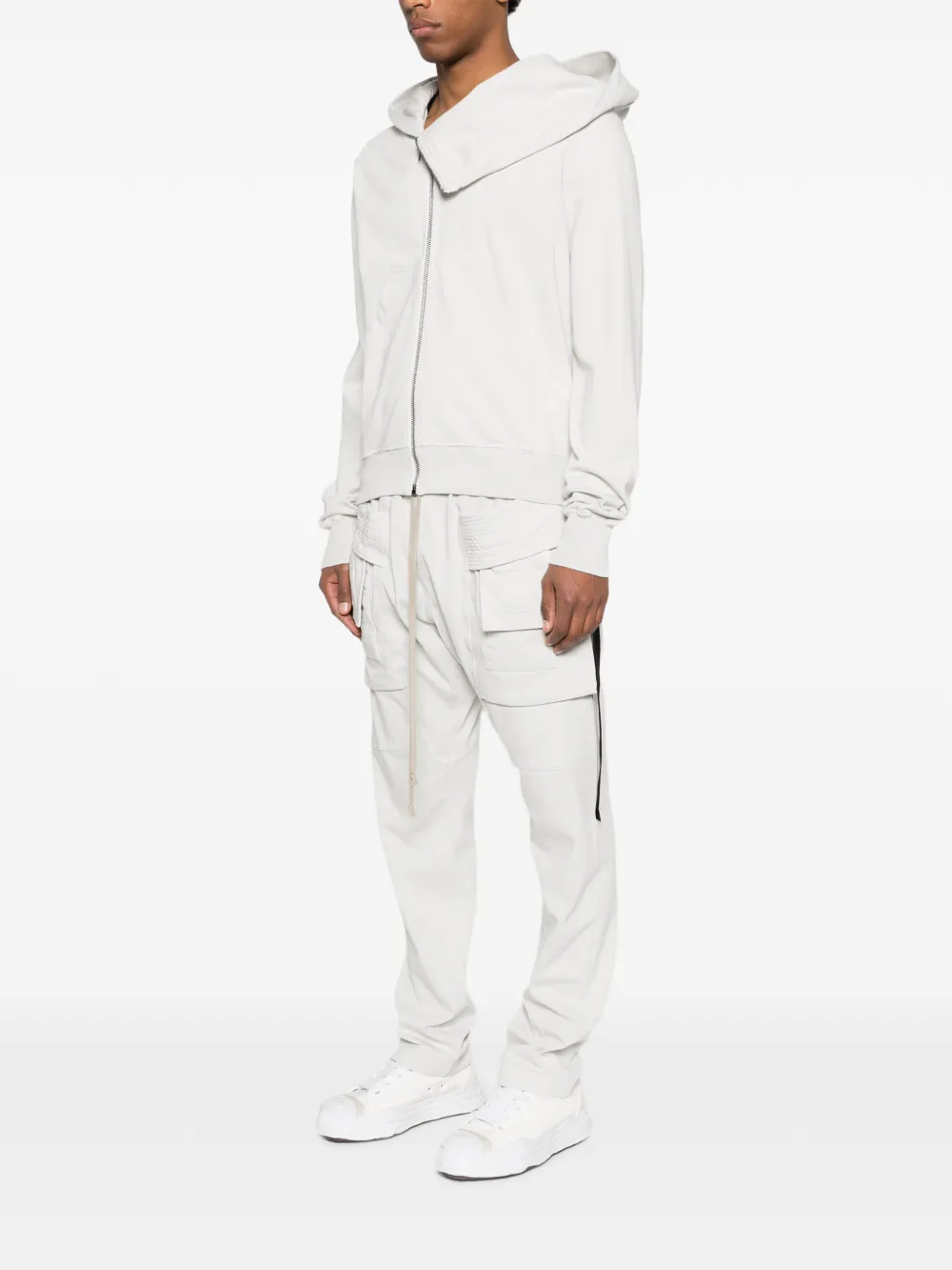 Rick Owens DRKSHDW Hoodie met lange mouwen Wit