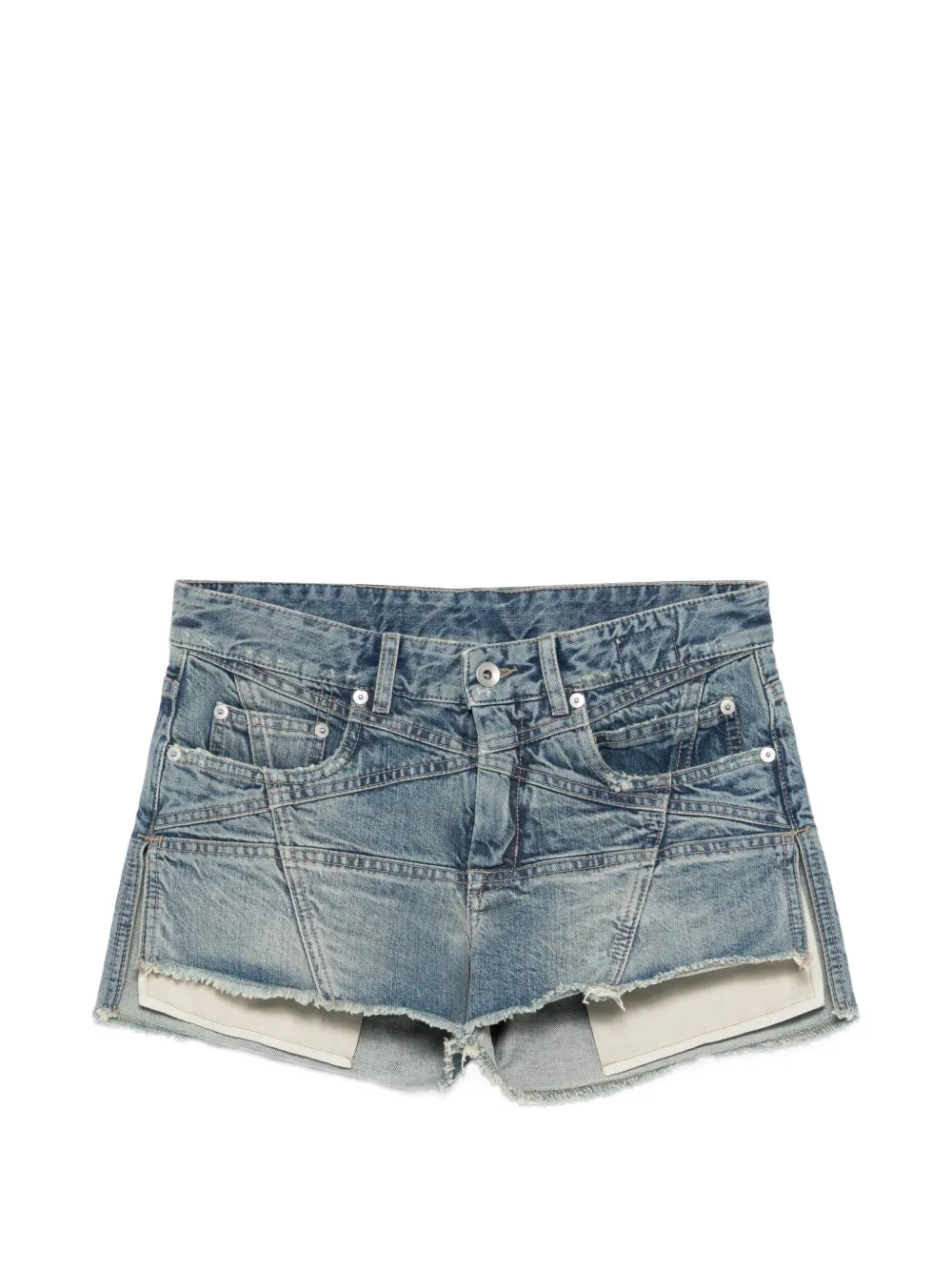 Rick Owens DRKSHDW Shorts denim Lana con dettaglio cut-out - Blu