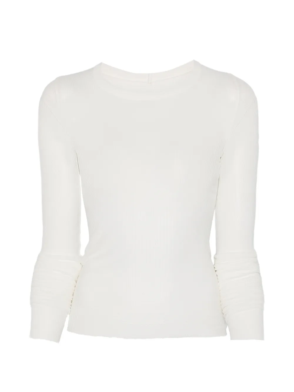 Rick Owens ribbed long-sleeve top - Bianco