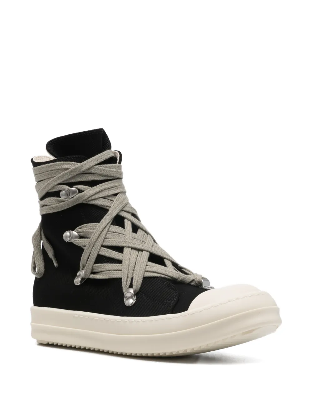 Rick Owens DRKSHDW eyelet lace-up sneakers Zwart