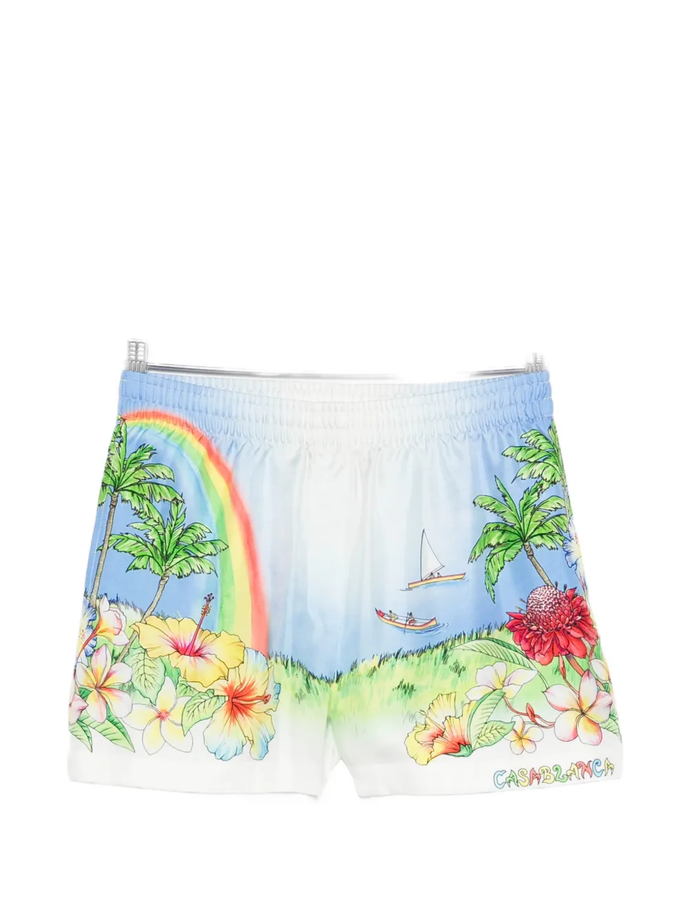 Casablanca Aloha print shorts - Bianco