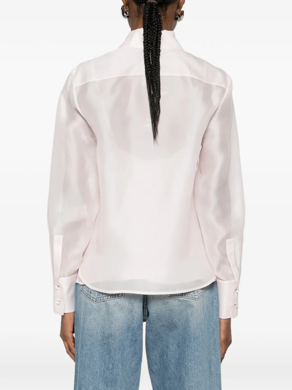 Max Mara Mseagi verfraaide blouse met lange mouwen Roze