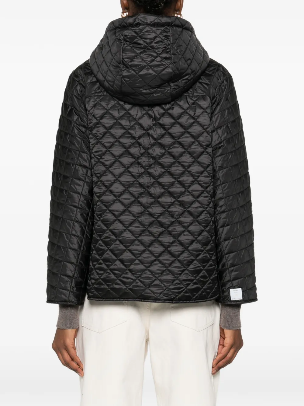 Max Mara Gevoerd jack met capuchon Zwart