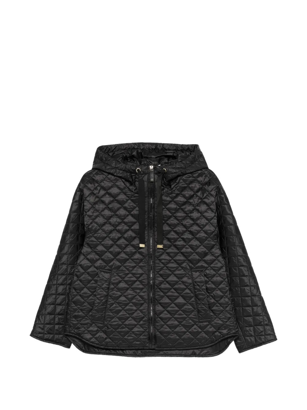 Max Mara quilted hooded jacket - Schwarz