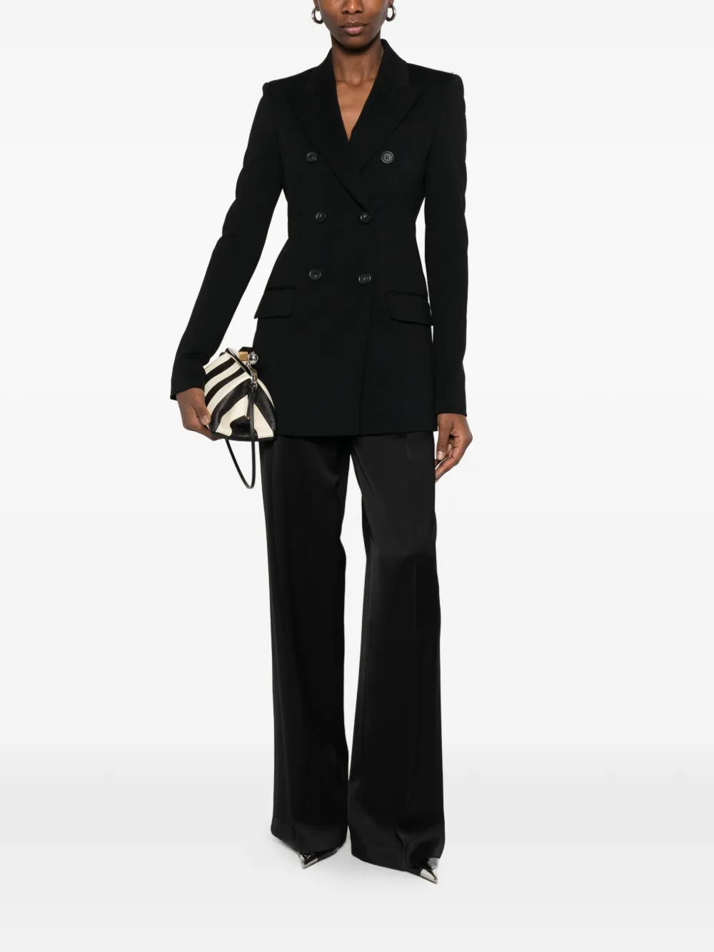Sportmax Jack met dubbele rij knopen Zwart