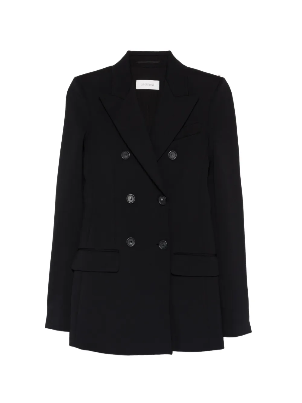 Sportmax double-breasted fitted jacket - Nero
