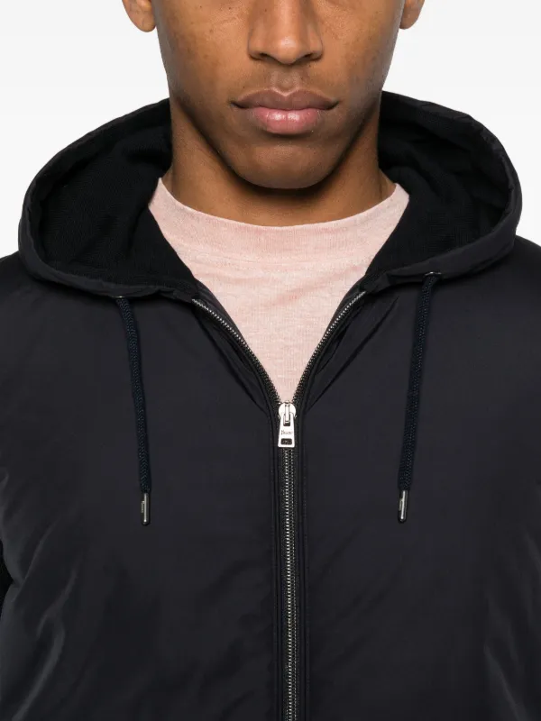 Herno Hooded Zip Jacket | Black | FARFETCH
