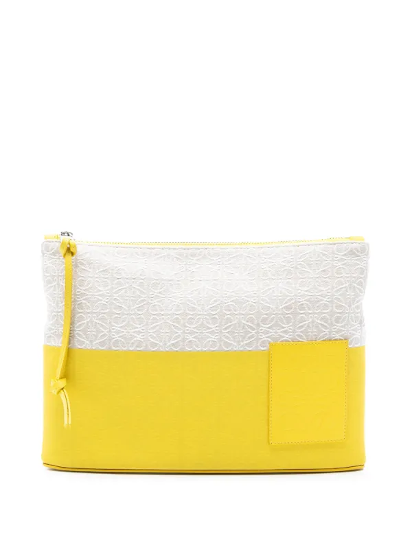 LOEWE クラッチバッグ イエロー/ホワイト 33759087_64532786_600.jpg
