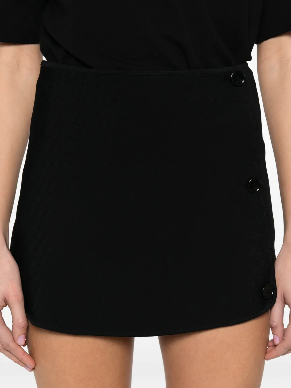 Courrèges Shorts met geborduurd logo Zwart