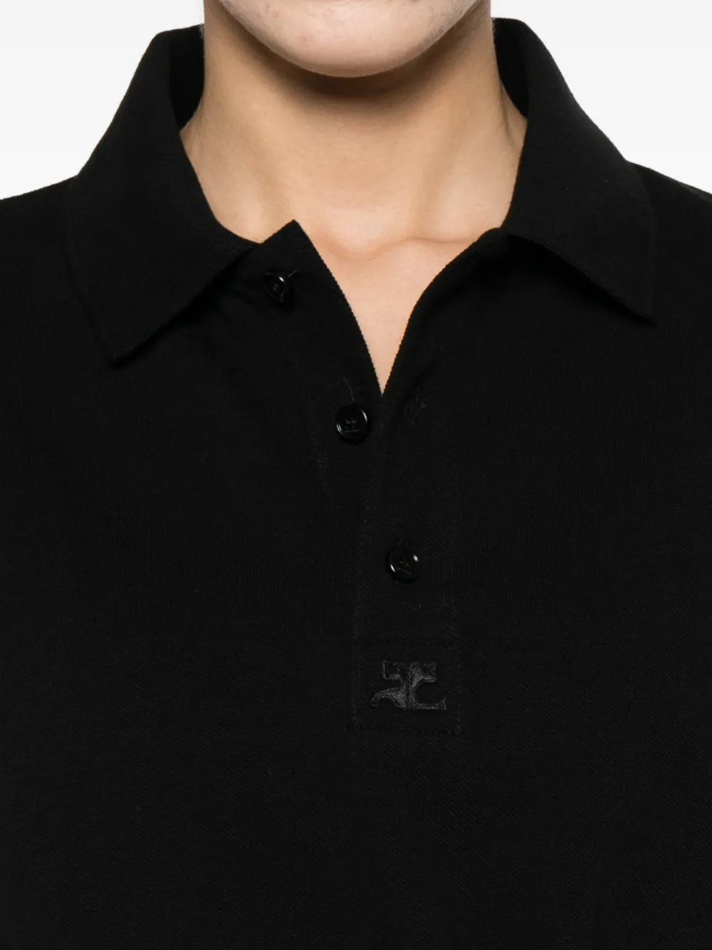 꾸레쥬 로고 패치 폴로 티셔츠 126JPO052JS02689999