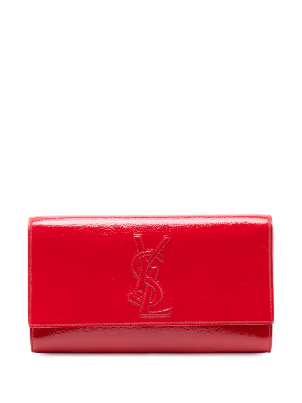 Saint Laurent Pre-Owned 2000-2012 Patent Belle Du Jour clutch bag - Rosso