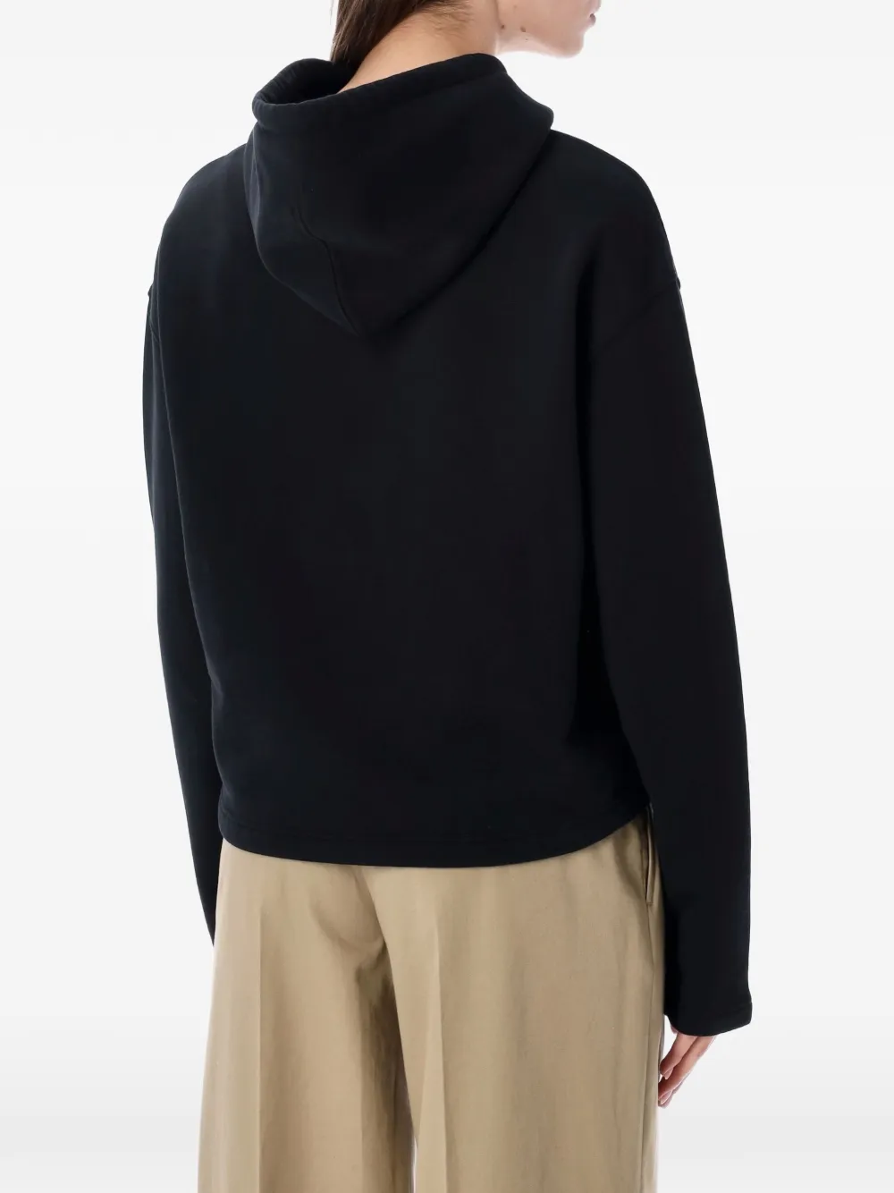 AMI Paris Hoodie met geborduurd hart Zwart