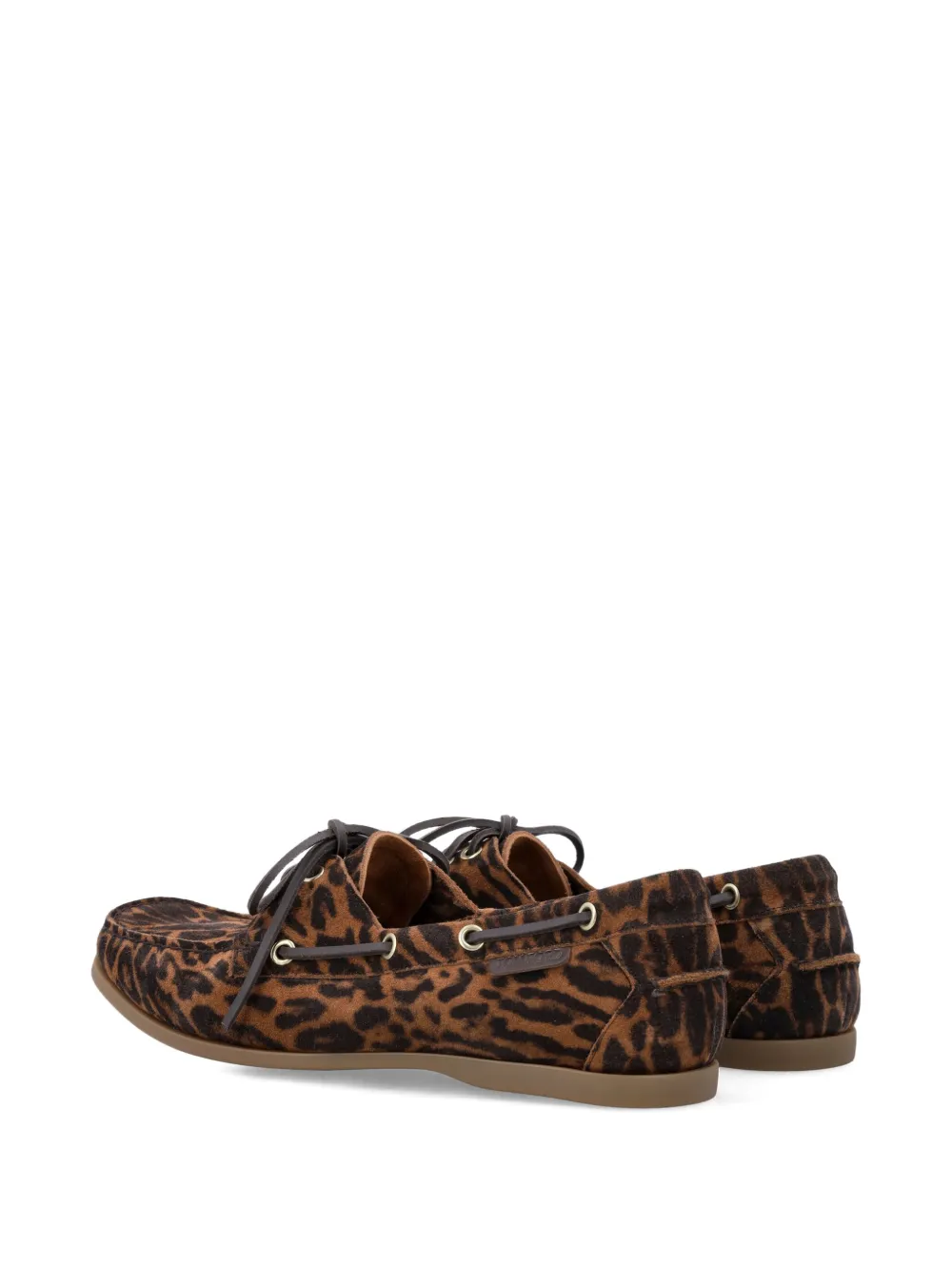 TOM FORD leopard-print boat shoes Bruin