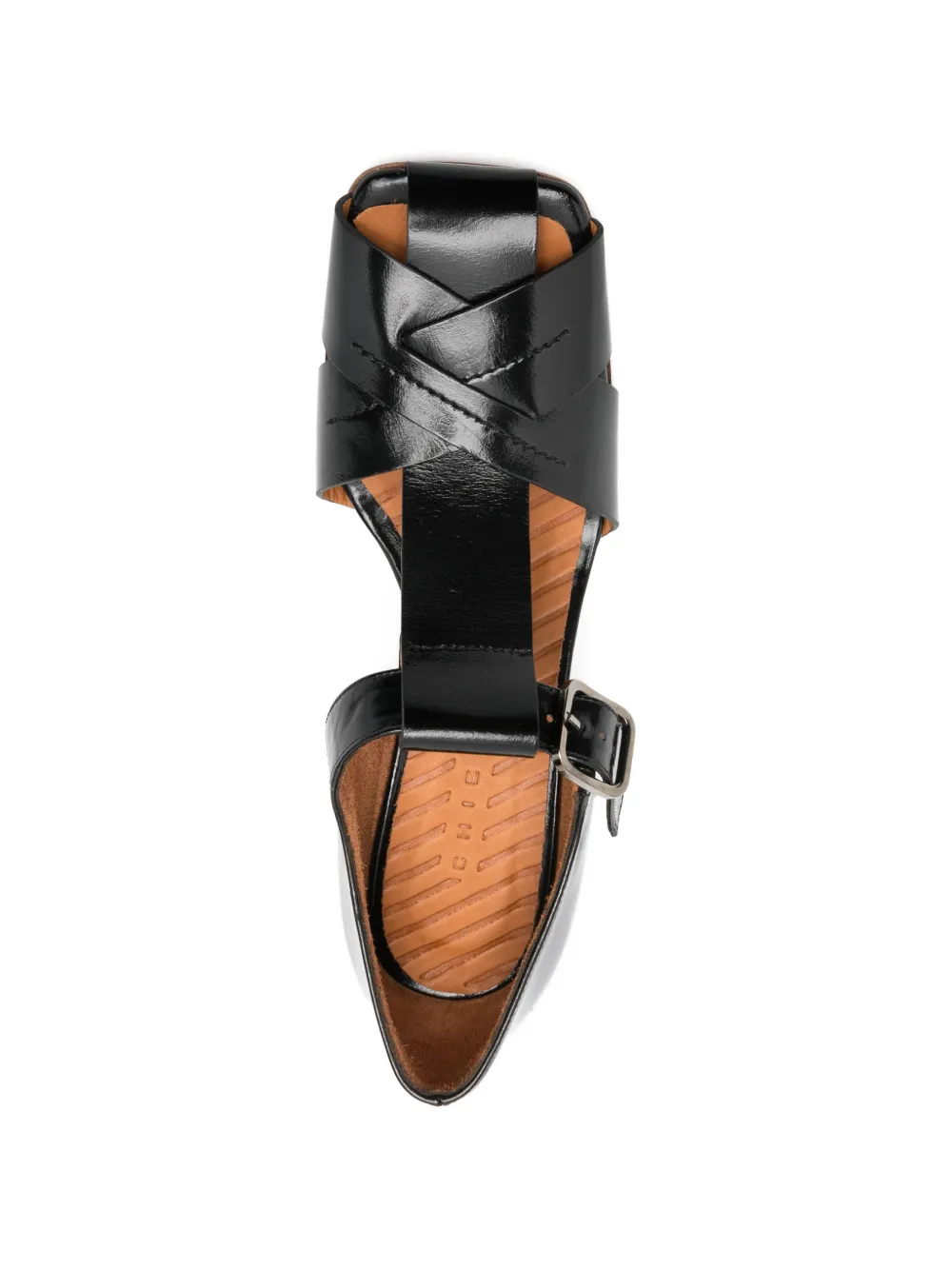 Chie Mihara Sempai geweven sandalen Zwart