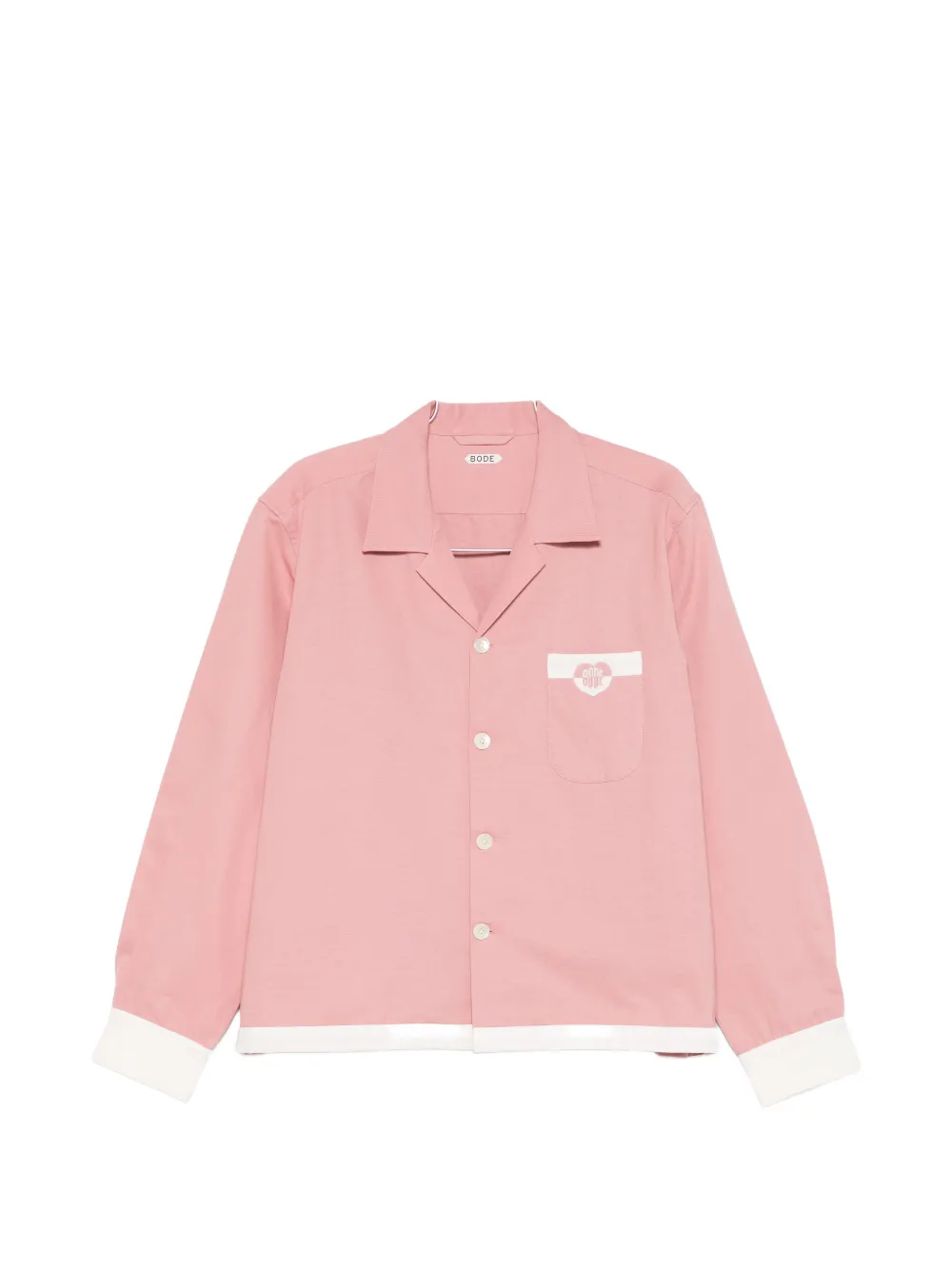 Bode Camp-collar Pocket Shirt In Pink