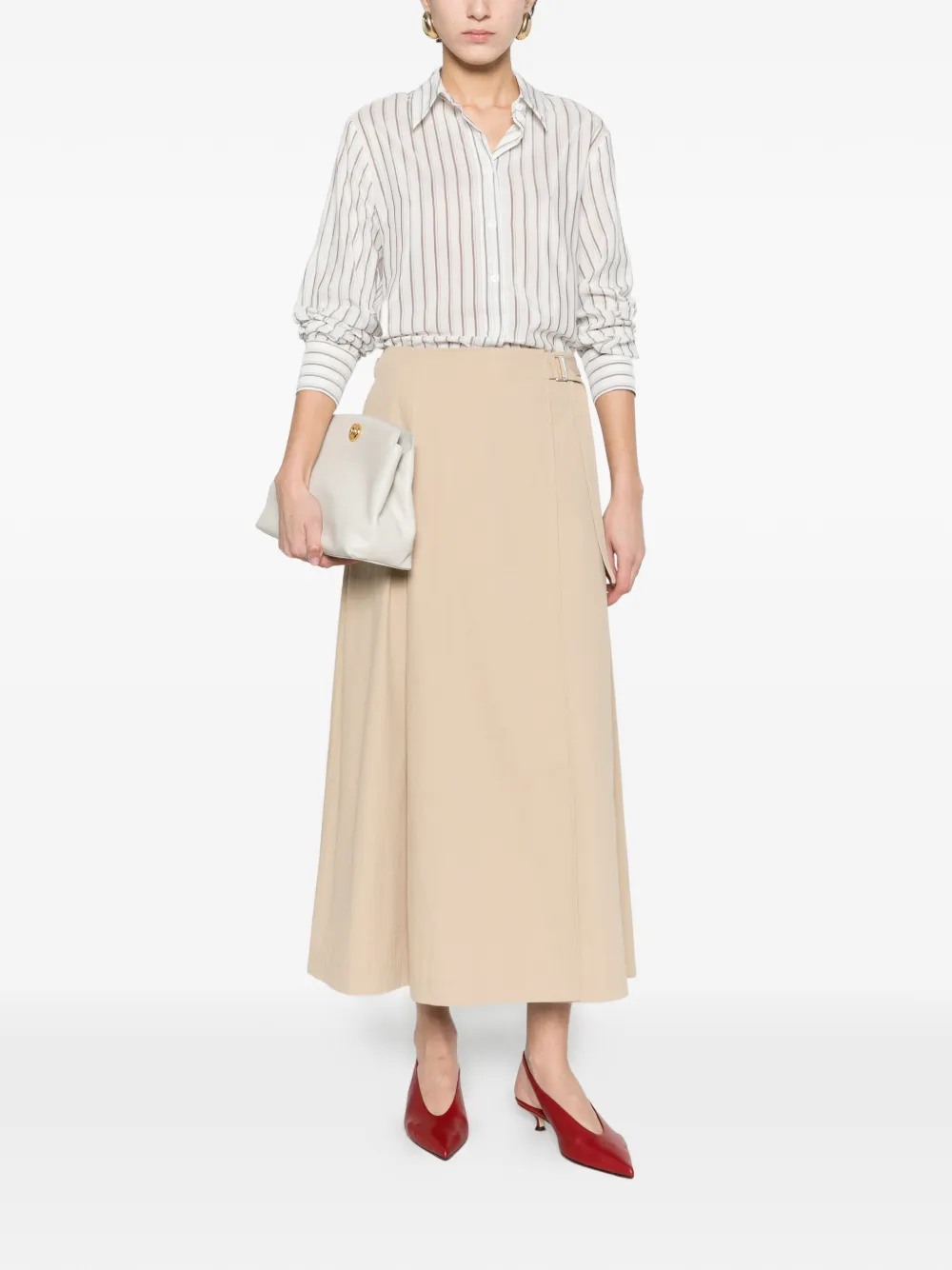 Peserico A-lijn midi-rok Beige