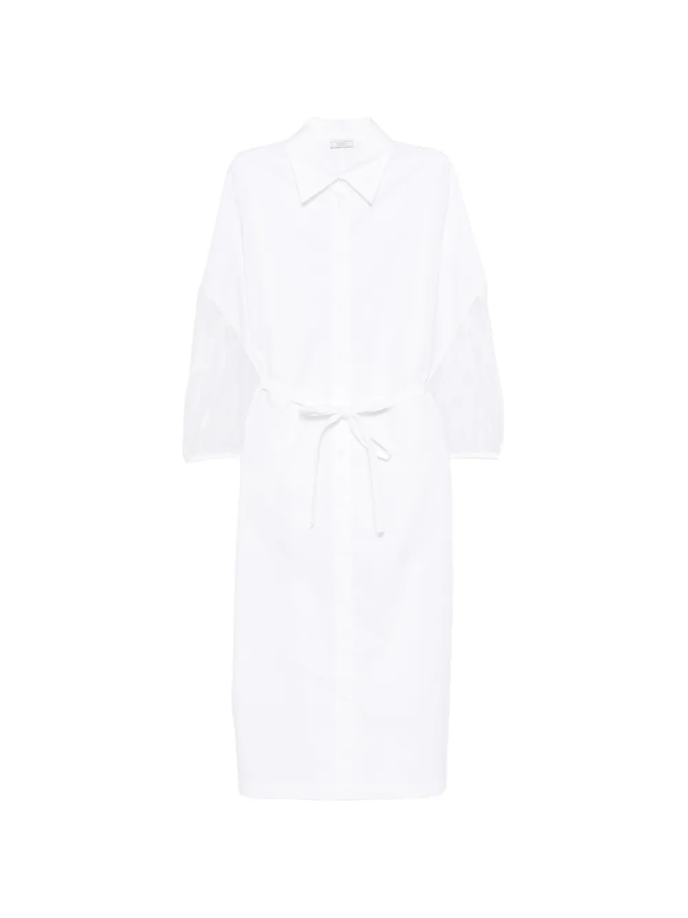 Peserico tie-waist midi dress - Bianco