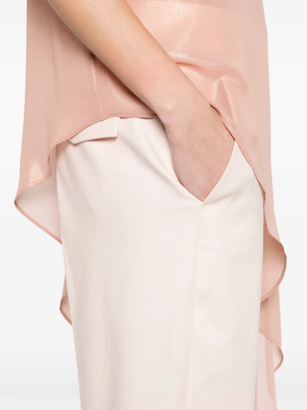 Peserico Broek met omgeslagen pijpen Roze