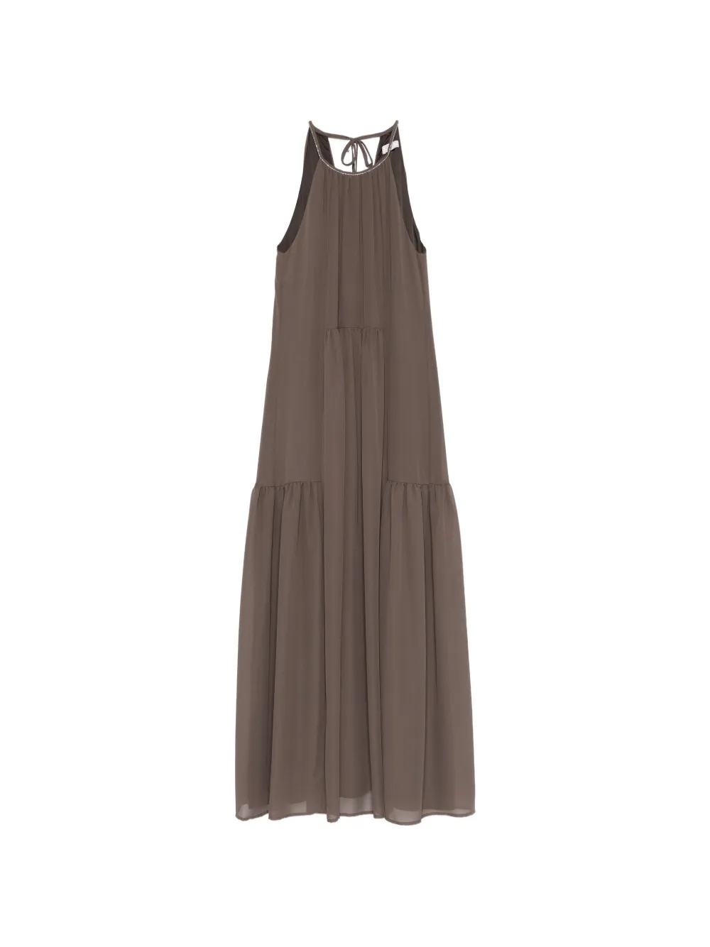 Peserico tiered maxi dress - Marrone