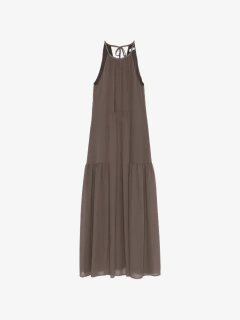 Peserico vestido largo con capas