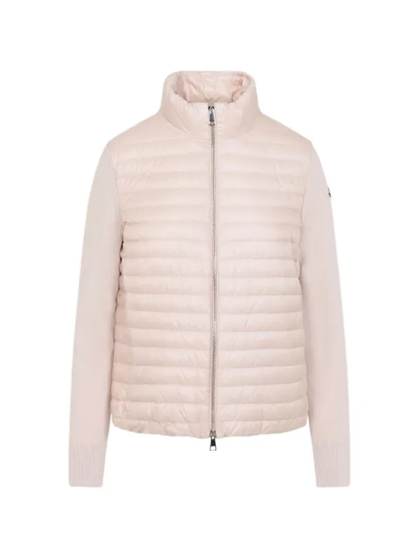 モンクレール ジップアップカーディガン ピンク Moncler パデッドジップアップ カーディガン | ピンク | FARFETCH JP