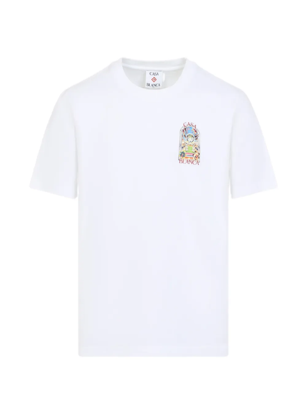 Casablanca print T-shirt - Bianco