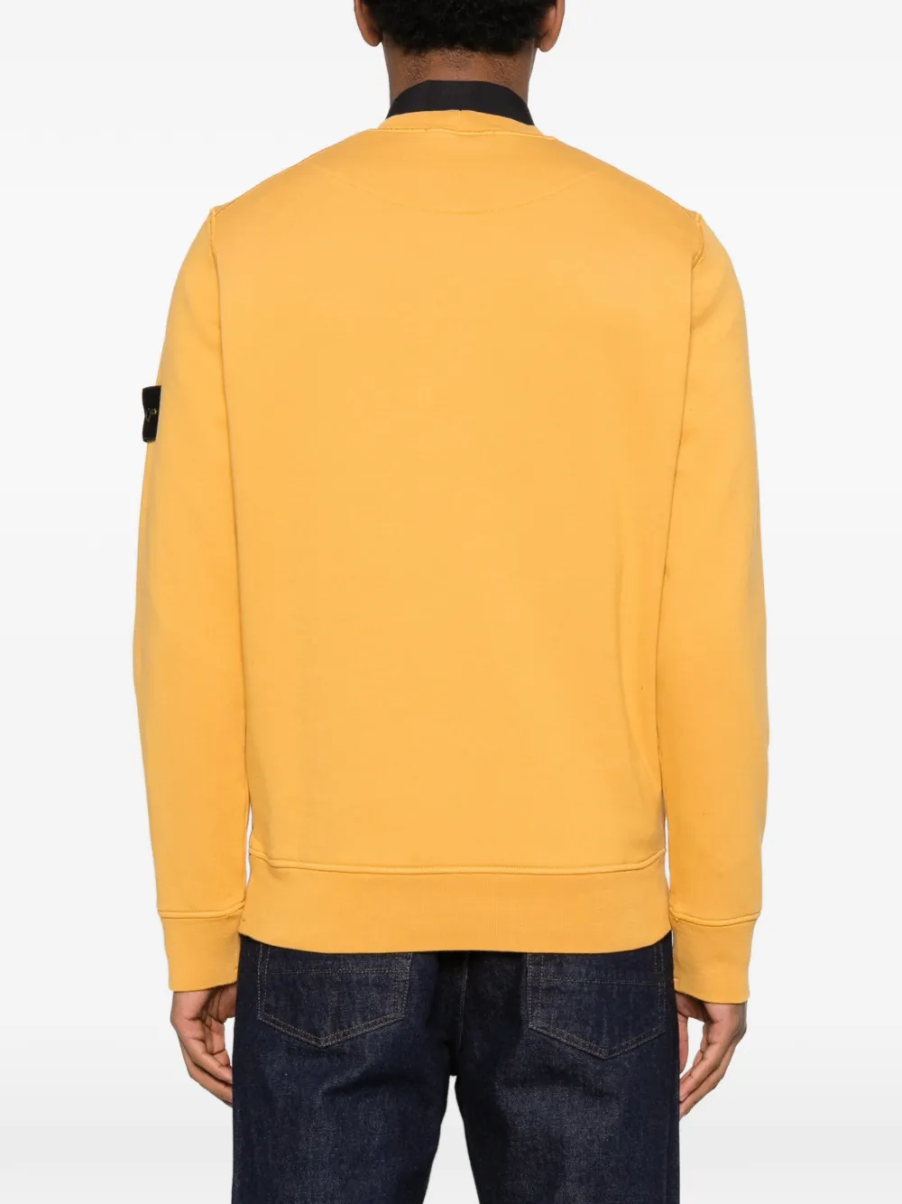 Stone Island 6100060 fleece sweater van biologisch katoen Geel