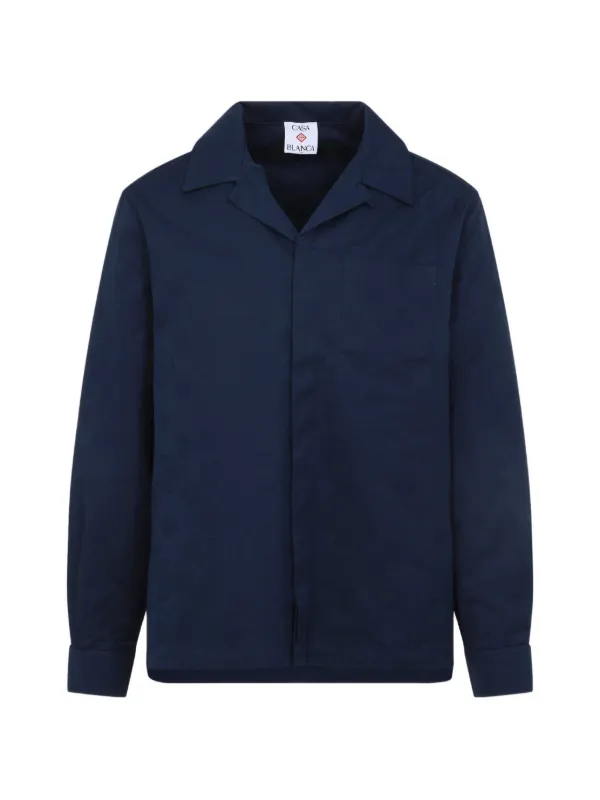 Casablanca Monogram Pocket Shirt in Blue