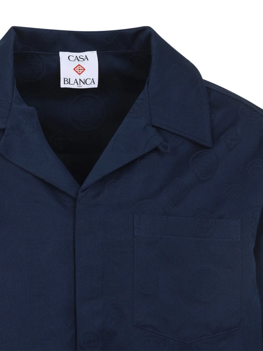 Casablanca Overhemd met monogram zak Blauw