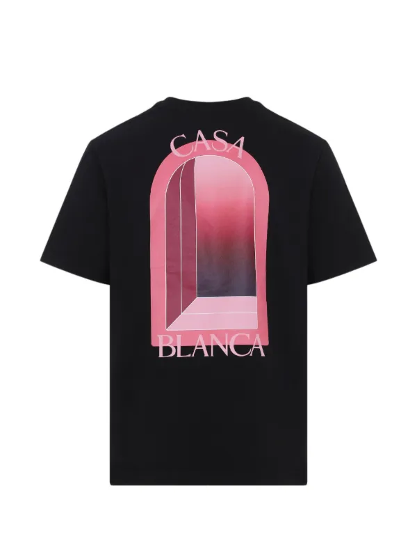 Casablanca graphic-print T-shirt | Black | FARFETCH