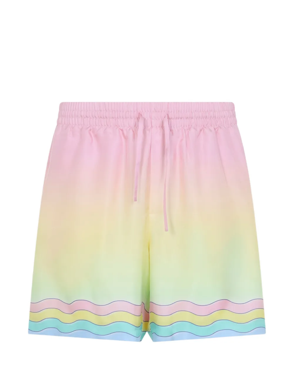 Casablanca ombre wave silk shorts - Rosa