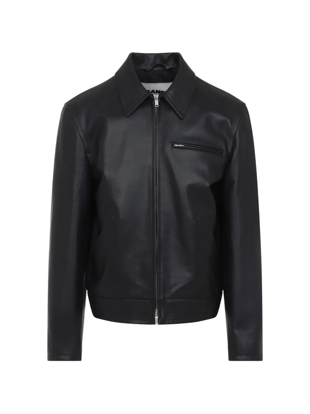 Jil Sander zipped leather jacket - Nero