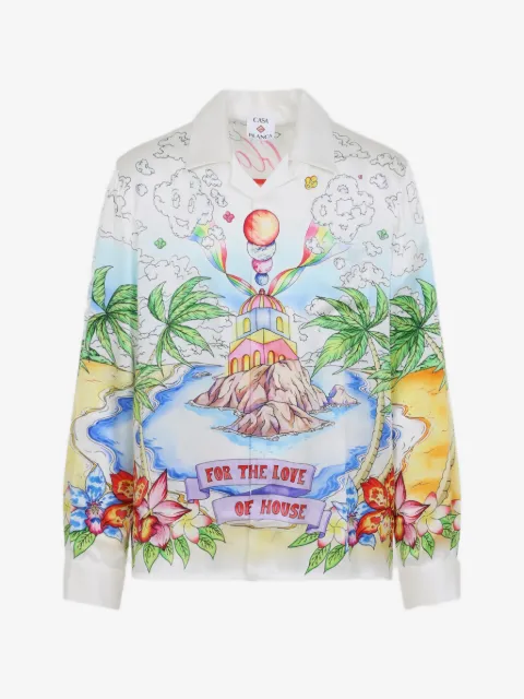 Casablanca Better Days printed long-sleeve shirt