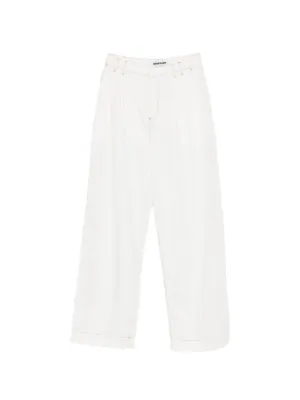 Marina Yee Pleated wide-leg Jeans | Neutrals | FARFETCH BE