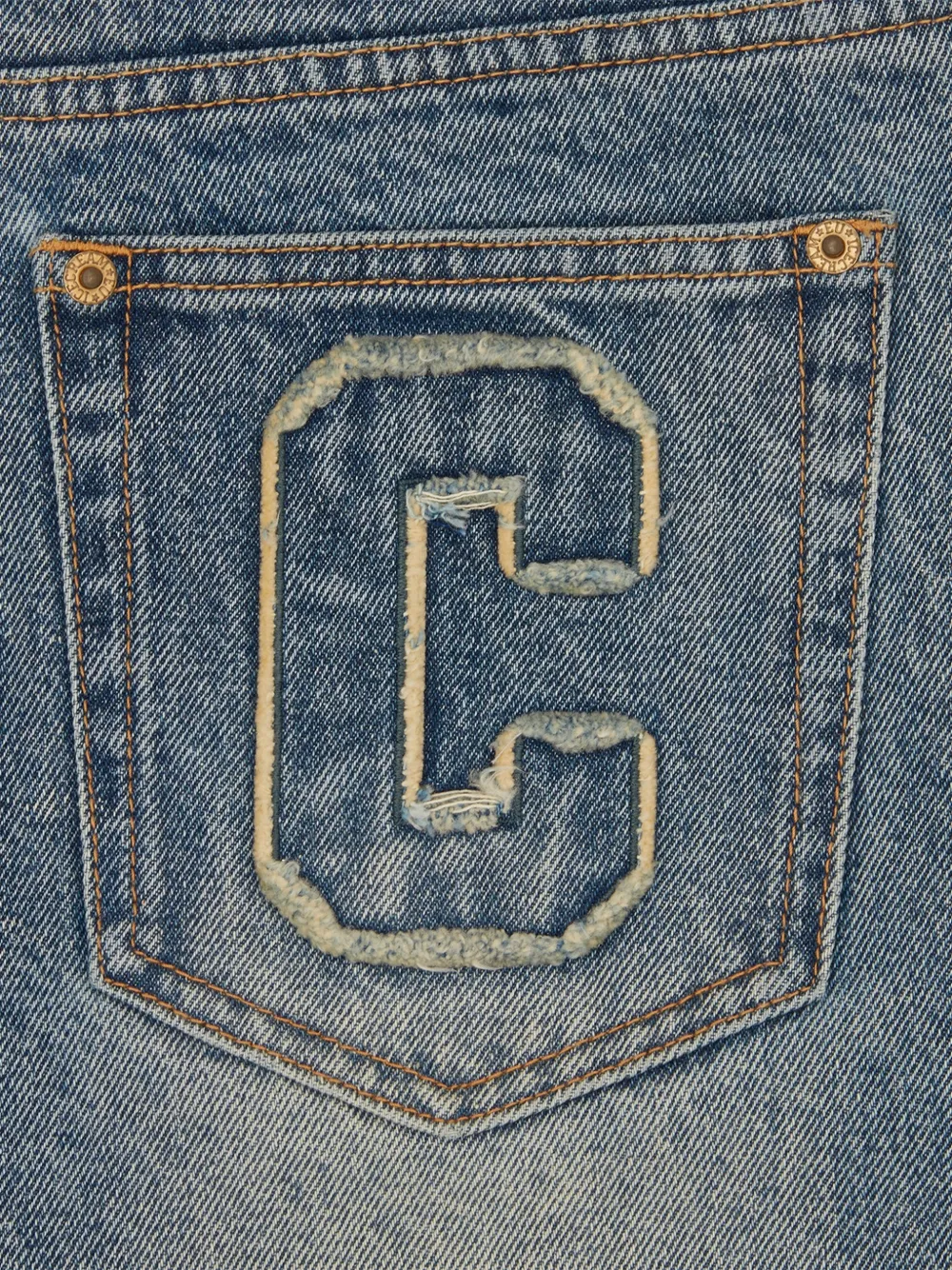  Icecream Graphic Appliqued Jeans - Blue 