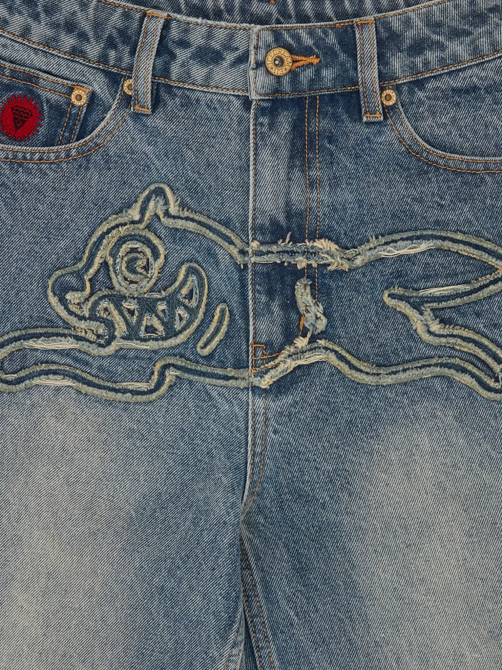 ICECREAM Jeans met grafische applicatie Blauw